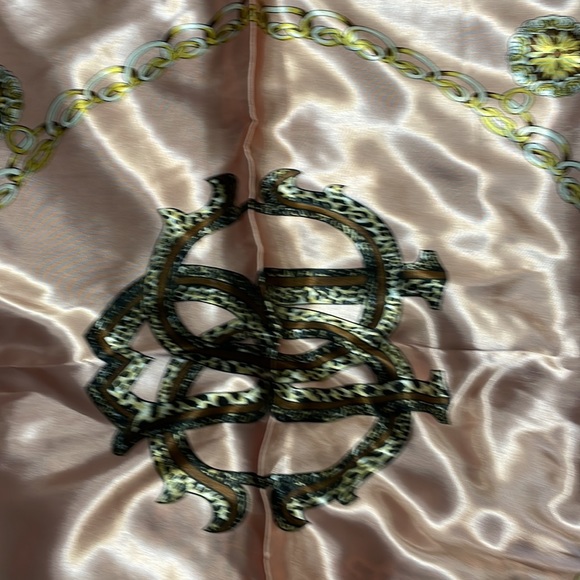 100% Silk Pink and Leopard Scarf - Picture 2 of 7